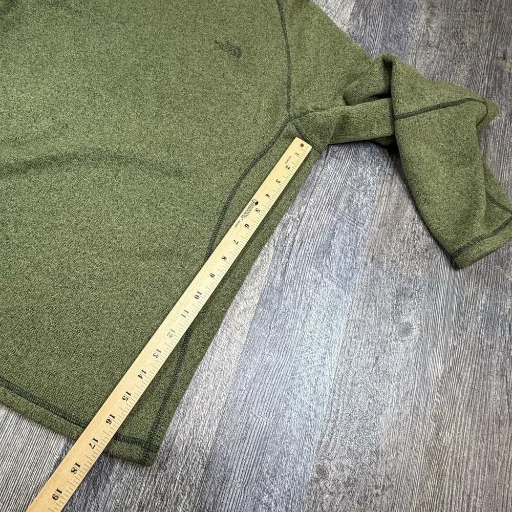 The North Face Fleece Crewneck Sweater Mens Large Green Warm Pullover Sweatshirt
